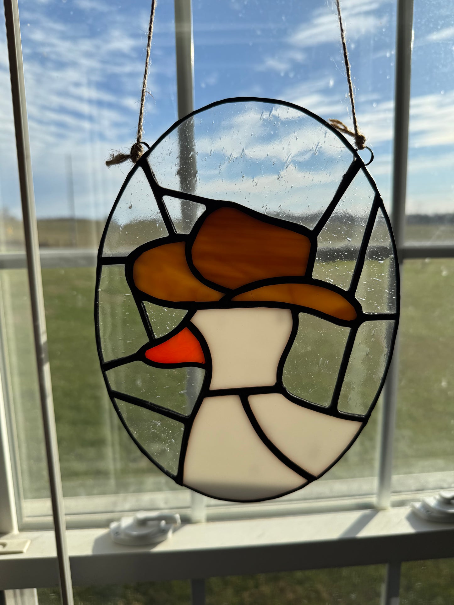 Tan Cowboy Hat Silly Goose Western Collection by Jen's Stained Glass