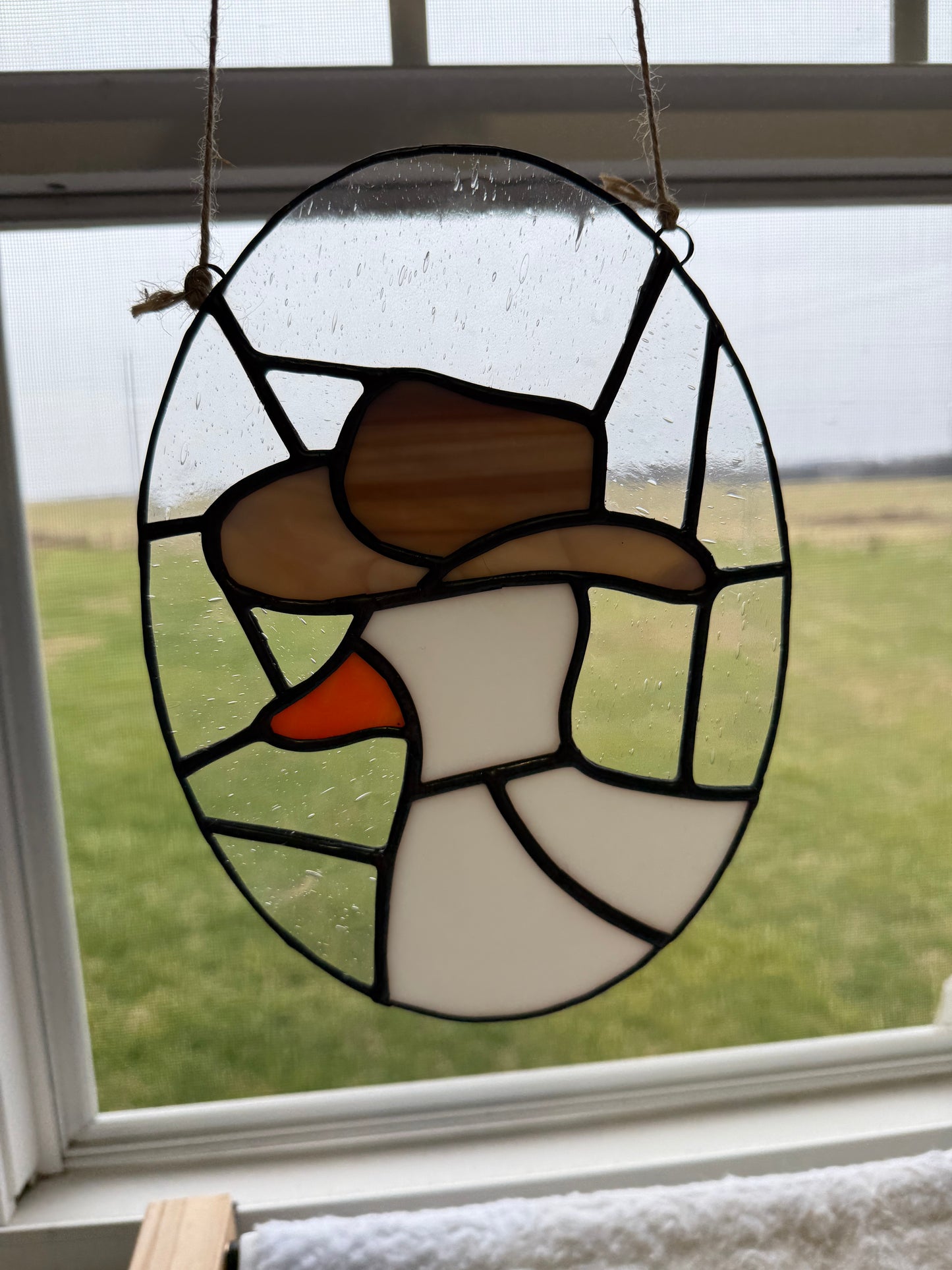 Tan Cowboy Hat Silly Goose Western Collection by Jen's Stained Glass