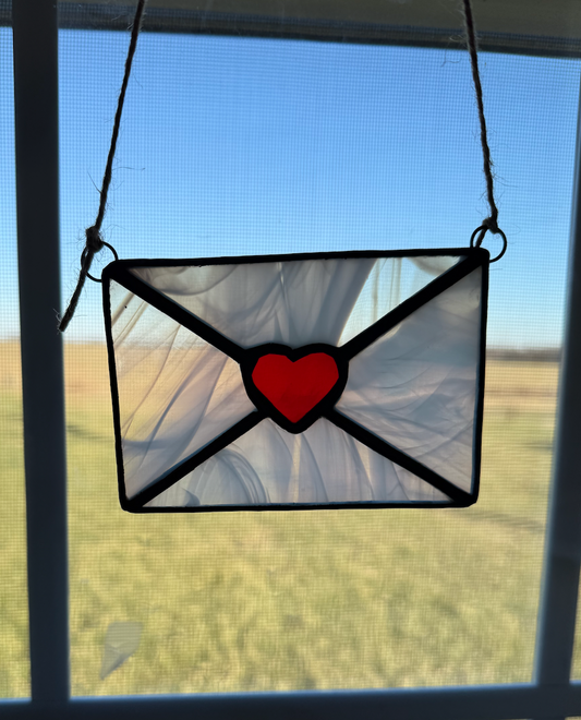 Love Letter Stained Glass Suncatcher (Mini)
